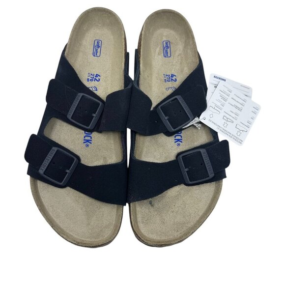 Birkentsock Other - Birkenstock Arizona Navy Blue Suede Soft Footbed Sandals EU size 42 Mens 9